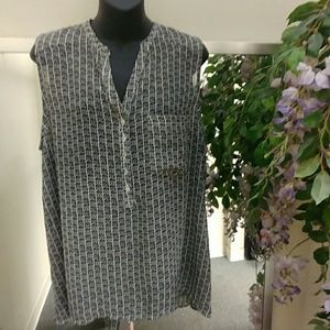 H & M Sleeveless High Low Tunic Top